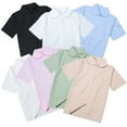 thumbnail image 2 of Women Summer Japan Students Round Neck Short Sleeve JK Uniform White Shirt Top, 2 of 10