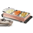 HomeCraft BSC15 3Station 1.5Quart Buffet Server & Warming Tray