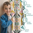 thumbnail image 3 of Blackout Kids Curtains,Multicolor Ethnic Geometric Pattern Childrens Insulated Curtains Set Of 2,Bedroom Essentials,Toddler Room Decor 42x63in(106x160cm), 3 of 5