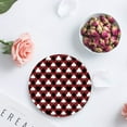 thumbnail image 4 of FMSHPON Geometric Poker Cards Pattern Set of 4 Round Coaster for Drinks, Absorbent Ceramic Stone Coasters Cup Mat with Cork Base for Home Kitchen Room Coffee Table Bar Decor, 4 of 6