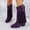 Purple, variant on Womens Pointed Toe Western Cowboy Boots, Suede Fringe Rivet Decor Side Zipper Mid Calf Block Heel Fashion Boots