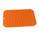 thumbnail image 1 of Tapete aislante con diseño de ondas para cocina, escurridor de platos y tazas, bandeja secadora, herramienta para drenar el agua de la vajilla (naranja), 1 of 7