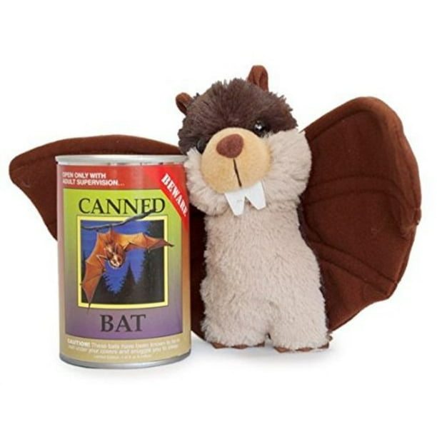 Canned Critters Stuffed Animal Bat 6"