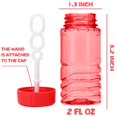 thumbnail image 2 of Juego de botellas con forma de burbuja MAPIXO, paquete de 48 unidades con varita, 2 onzas, 8 colores, fiesta infantil, 2 of 7