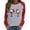 Gray, variant on Fesfesfes Women's Raglan Sweatshirt Christmas Printed Long Sleeve Shirts Xmas Round Neck Casual Sweatshirt Tops Sale Items