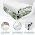 thumbnail image 4 of Twin Quilt Set 68''x86'', Green Pine Tree Lightweight Summer Bedspread Coverlet Set with 2 Pillow Shams, Vintage Watercolor Botanical Breathable All Season Quilt Bedding for Dorm/Bedroom, 4 of 9