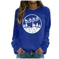 thumbnail image 1 of Sweat-shirt de Mode Imprimé Graphique de Noël à Manches Longues Fermeture Blouse Veste Mi-Longue Col Rond Hiver Cardigan Hoodie Soft Outwear, 1 of 6