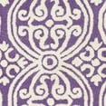 thumbnail image 3 of SAFAVIEH Cambridge Leslie Geometric Wool Runner Rug, Purple/Ivory, 2'6" x 6', 3 of 6