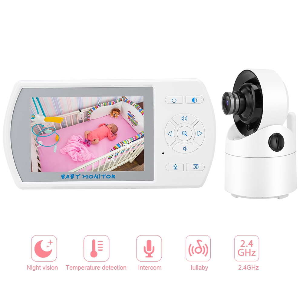 Kritne Rotatable Infant Monitor, 3.5in Rotatable Wireless Infant
