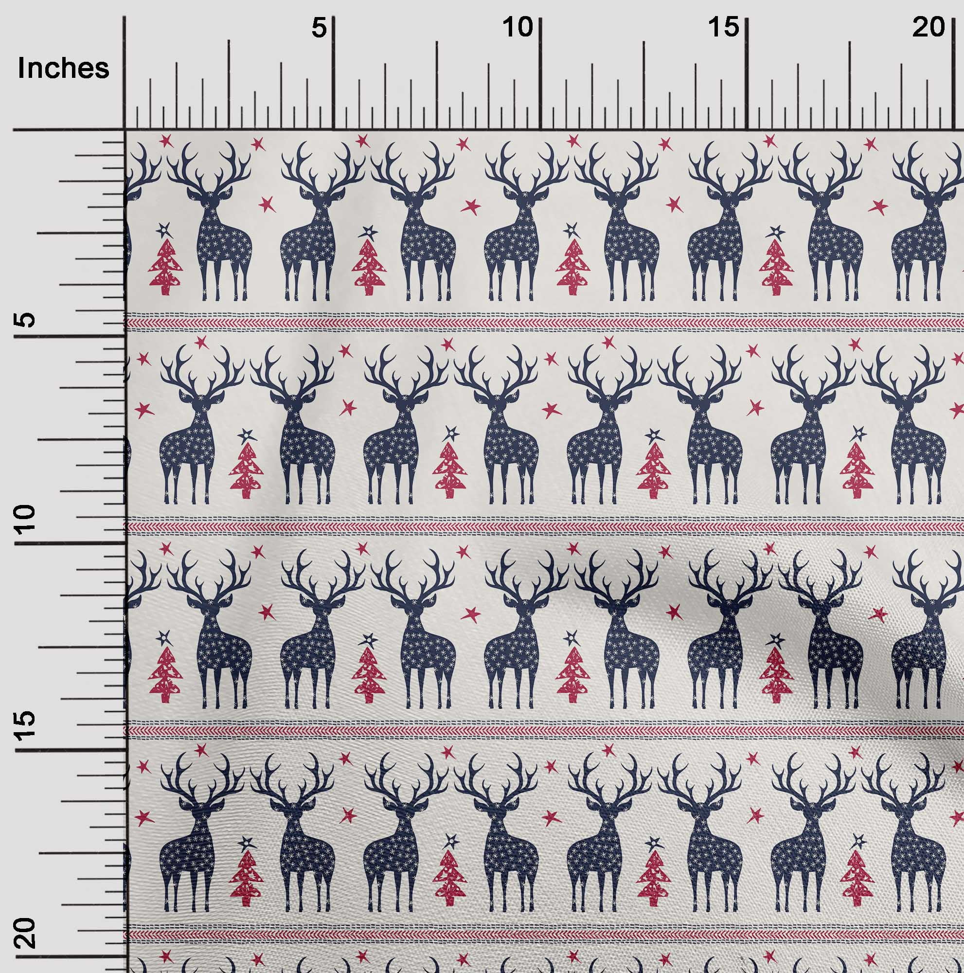 oneOone Cotton Jersey Dark Blue Fabric Christmas Lumberjeck Sewing Fabric By The Yard Printed Diy Clothing Sewing Supplies 58 Inch Wide