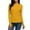 Yellow, variant on Fengactive Women's Long Sleeve Crew Neck Shirts Slim Fit Tops Basic Tee Fall Outfits Casual T-Shirt Layer Clothes