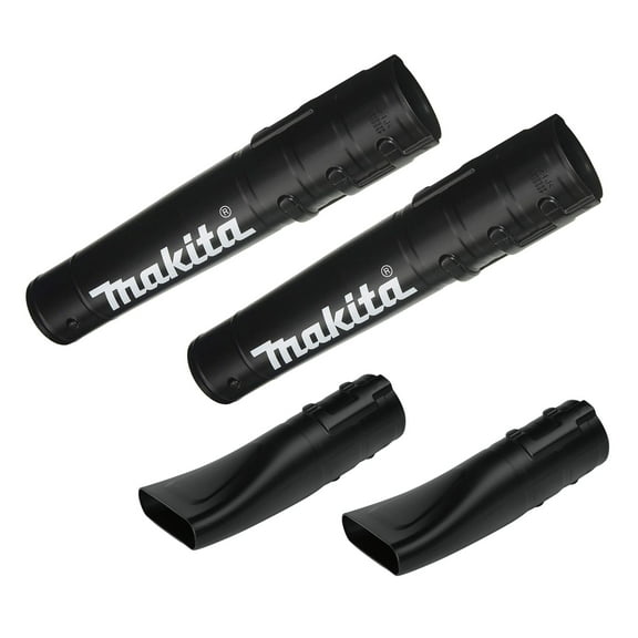 Makita (2) 197889-6 Flat End Nozzle Attachment and (2) 183R02-0 3-Stage Blower Nozzle for XBU02Z