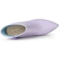 thumbnail image 4 of BLISSFUL STEP Bottines à Talon Aiguille Haut à Bout Pointu pour Femme Violet US 9.5, 4 of 6
