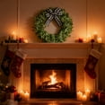 thumbnail image 7 of Hometravel Eucalyptus Leaf Wreath, Artificial Greenery Bow Door Hanging, Christmas Themed Entryway Decor for Home, Seasonal Display Arrangements, 7 of 7