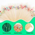 thumbnail image 3 of 100PCS Cocktail Picks Toothpicks for Appetizers Charcuterie Accessories Cocktail Picks for Drinks Bamboo Toothpicks Cocktail Toothpicks Green Leaf Toothpicks for Food Fruit Long Toothpicks 4.7Inch, 3 of 7