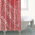 thumbnail image 4 of Boho Floral Shower Curtain 72x72 Inches - Tropical Leaves, Vintage Botanical Print, Waterproof Fabric for Chic Bathroom Decor, Modern Farmhouse & Bohemian Style, 4 of 5