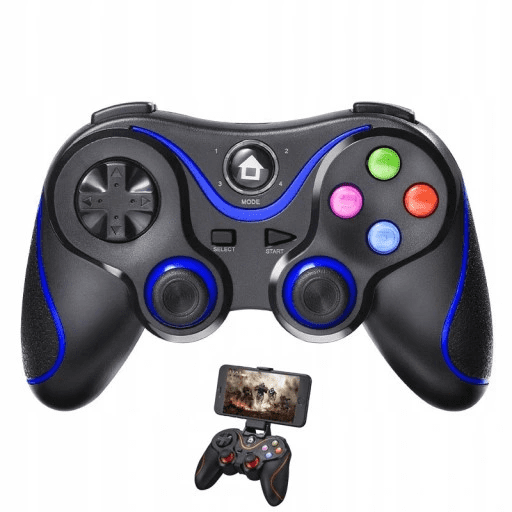 V8 Wireless Game Controller - Best Gift for Gamers, Bluetooth Joystick w/ Phone Holder for iPhone Android, Play COD Mobile, Apex Legends Directly
