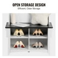 thumbnail image 7 of 32" Wide Hall Tree Entryway Bench with Coat Rack, Shoe Storage & 4 Drawers, Adjustable Shelves and 5 Hooks, Multifunctional Mudroom Storage Bench for Entryway, Hallway, Home Organization, 7 of 7