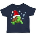 thumbnail image 3 of Inktastic Christmas Turtle in with Santa Hat and Snowflakes Boys or Girls Toddler T-Shirt, 3 of 5