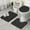 Black Gothic Skull-1, variant on Black Gothic Skull Butterfly Pattern Bathroom Rugs Sets 3 Piece,Toilet Cover Set,Absorbent Non Slip Bathroom Mats Sets with U-Shaped Contour Rug Toilet Rug Set