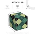 thumbnail image 4 of Lsque Green Squares Printed Tissue Box Cover Holder, Facial Paper Organizer Dispenser,Square with Bottom Belt, PVC Leather Decorative Organizer, 4 of 8