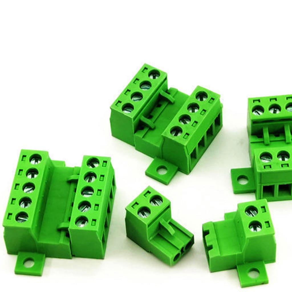 Geemin 10Set 5.08MM PCB Terminals Block Connector Butting 2/4/6/8Pin Screw Terminals