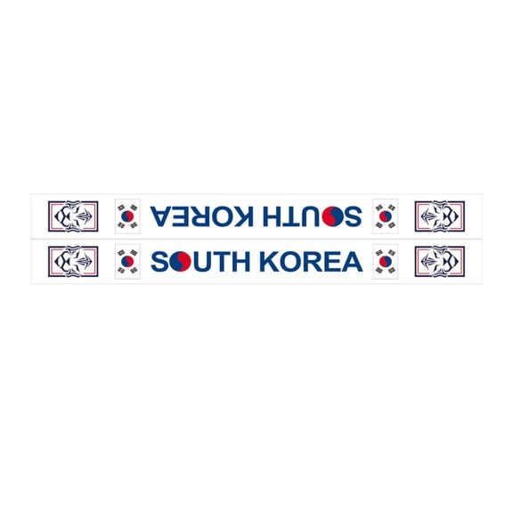 NOUGFVZP South Korea National Team Soccer Scarfs - 55"×5.5" Soccer Fans Souvenir Double Side Knit Scarves - Cheering Memorabilia Gift for World Cup & Football Matches