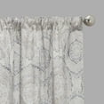 thumbnail image 2 of Eclipse Draft Stopper Room Darkening Fleece Lined Rod Pocket, Single Curtain Panel, Charcoal Medallion, 42" W x 84" L, 2 of 10