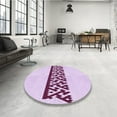 thumbnail image 3 of Ahgly Company Indoor Rectangle Patterned MediumOrchid Purple Area Rugs, 4' x 6', 3 of 6