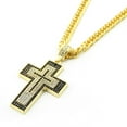 thumbnail image 2 of Hip Hop 14K Yellow Gold Jewelry Large Cross Pendant Iced Out Shining zircon Fashion Bling Bling Cross Men Chain Necklace Jewelry, 2 of 6