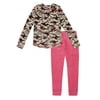 Girls CuddlDuds Stretch Fleece Thermal 2 Piece Set Sizes S - XL