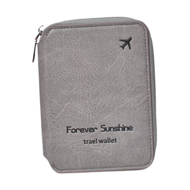 Estuche para pasaporte ligero, estable y multiusos. Gris