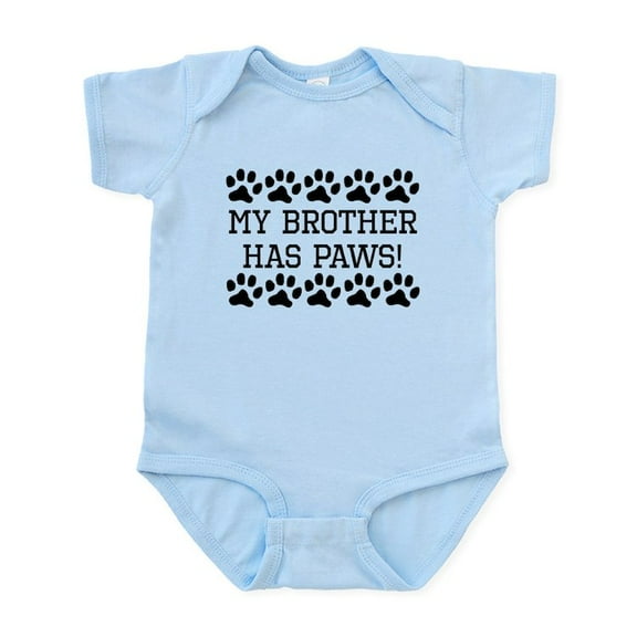 CafePress - My Brother Has Paws Body Suit - Baby Light Bodysuit, Size Newborn - 24 Months