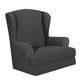 thumbnail image 3 of Funda antideslizante para silla de ala 2pcs Silla Asiento Microfibra Ala Reclinable Protector Cubierta Negro Negro Magideal Funda antideslizante para silla de ala, 3 of 7