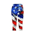 thumbnail image 4 of QATAINLAV Gifts for Mom! 4th of July Capri Leggings for Women American Flag Graphic Print Workout Yoga Capris High Waisted Tight Patriotic Cropped Pants Blue M, 4 of 6