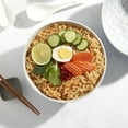thumbnail image 7 of INFUSE 2 Piece Set of Large 58 oz. Stoneware Ramen Noodle Bowls Pho Soup Dinner, Blue Suns, 7 of 7