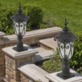 thumbnail image 4 of 24" Outdoor Post Lantern, 1-Pack Vintage Black Lamp Post Light with Bubble Glass, Waterproof Aluminum Exterior Lighting Fixture for Garden, Pathway, Yard, Driveway (Bulb Not Included), 4 of 9