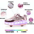 thumbnail image 2 of YAZI Kids Roller Shoes Boy Girl Sneakers with Wheels Become Sport Sneaker with Led for Christmas Birthday Children Show Gift, 2 of 17
