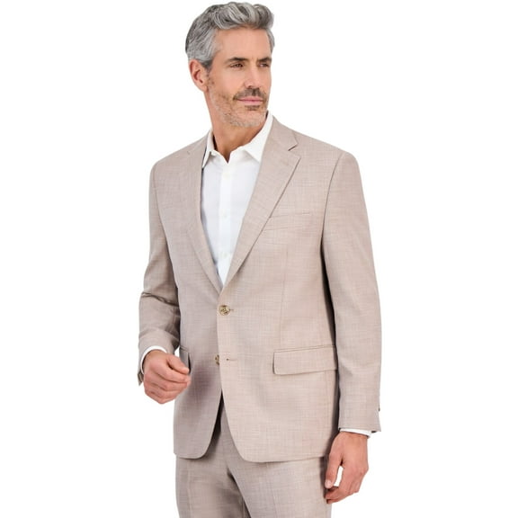 Tallia Mens Classic fit Suit Jacket Blazer 42 R Beige Solid