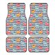 thumbnail image 1 of Balery Colorful Llama Juego de 4 Alfombrillas para Auto, Revestimientos de Caucho Resistente, Diseño Antideslizante, 1 of 7