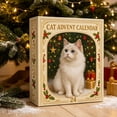 thumbnail image 5 of Cat Advent Calendar, 24‑Day Christmas Countdown Calendar 24 Pcs 2D Acrylic Cute Kitten Ornaments, Festive Hanging Decor for Christmas Tree, Holiday Gift for Cat Lovers & Cat Owners (D), 5 of 9