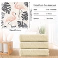 thumbnail image 3 of Qxltty Flamingo Monstera Leaves Pattern Kitchen Towels Set of 6 Ultra Soft Absorbent Quick Drying Dish Cloths 11 x 11in, 3 of 9