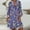 Violet, variante sur Tralilbee Nouvelle Robe de Plage à Manches Longues Imprimée Grande Taille Mode Décontractée Robe Élégante Ample et Confortable Convient pour Voyage, Fête, Souper en Famille
