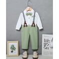thumbnail image 2 of SANMIOI Infant Baby Boy Clothes 0-24 Months Gentleman's Suit Outfit Formal Shirt Suspender Pants Hat Bowtie 4pcs, 2 of 6