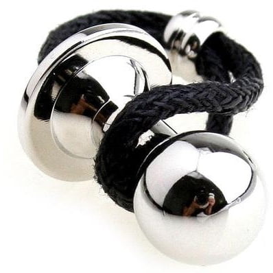 Perfect Cufflinks Silver Tone Plug Cufflinks