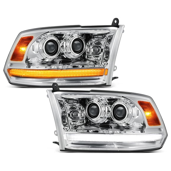 Faros delanteros Partsam Full LED cromados Ram 1500 2500 3500 09-18