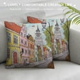 thumbnail image 3 of GOSMITH  Throw Pillow Covers Cases Decorative Autumn Old Tallinn Street Childish City Cityscape Estonia Europe Guide Markers Two Sides Print Pillowcase Case Cushion Cover, 3 of 5
