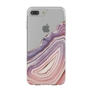 onn. Fashion Phone Case for iPhone 6 Plus, iPhone 6s Plus, iPhone 7 Plus, iPhone 8 Plus - Clear Blush Agate