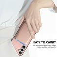 thumbnail image 5 of Allytech 2 in 1 Detachable Wallet Case for Samsung Galaxy A25 5G, [Thin & Light] [Compatible with MagSafe] Luxury PU Leather Card Holder Soft Bumper Shockproof Anti-Scratch Magnetic Case, Pink, 5 of 11