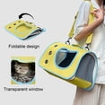 thumbnail image 4 of Cat Carrier Backpack Airline Approved – Single Shoulder Portable Oxford Cloth Pet Bag, Foldable Large Capacity, 360° Window, Ventilated Travel Tote, 4 of 6